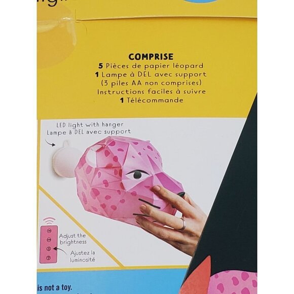 Leopard Light Make Your Own Paper Light Pink - Picture 3 of 8